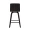 Armen Living Vienna 26" Swivel Counter Stool in Black Wood Finish with Gray Faux Leather LCVIBAGRBL26 - alternate 2